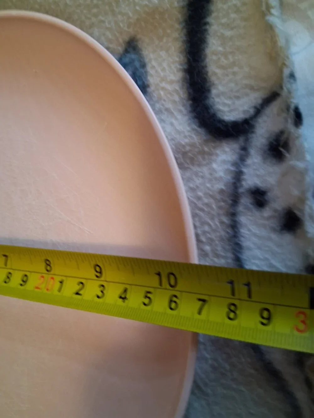 SET OF 3 PINK LARGE VINTAGE PLASTIC CAMPING PLATES FROM 1950S